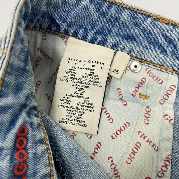 Alice + Olivia Parchwork Route 66 Denim Skirt 25 - Picture 6 of 10